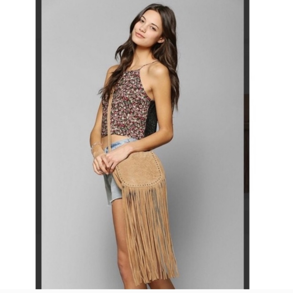 Ecote Tan Fringe Bag